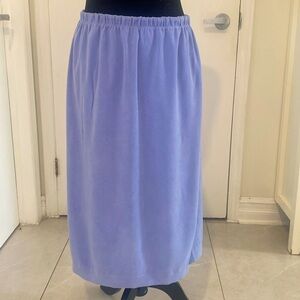 PLUS SIZE Vintage lilac A-line Skirt Size 18 elastic waistband Faux suede